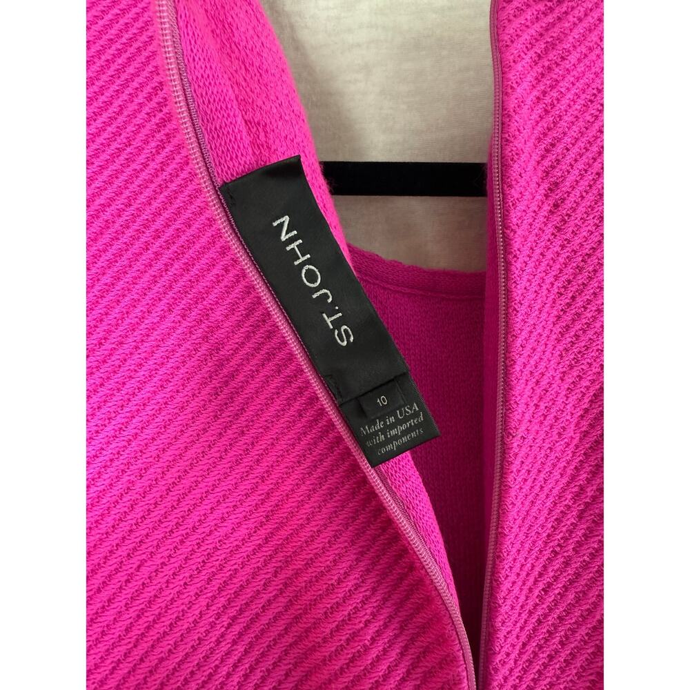 St John pink wool blend dress - Picture 3 of 9